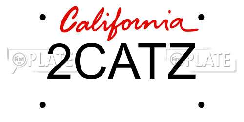 2CATZ California License Plate