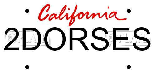 2DORSES California License Plate