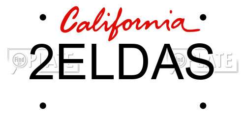 2ELDAS California License Plate