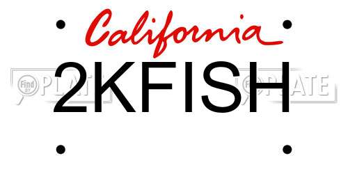 2KFISH California License Plate