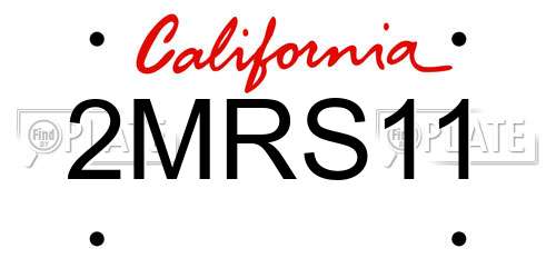 2MRS11 California License Plate