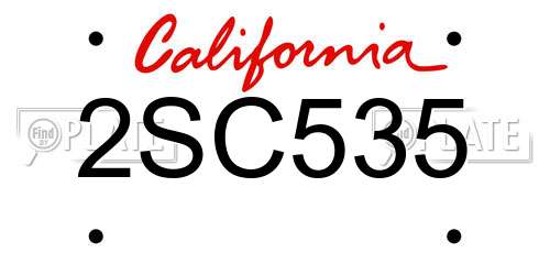2SC535 California License Plate