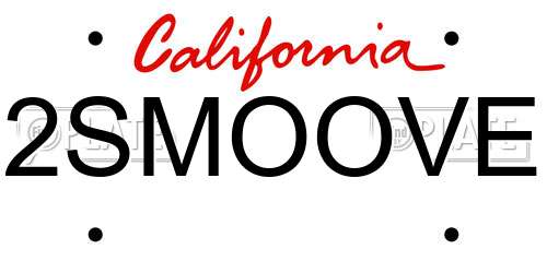 2SMOOVE California License Plate