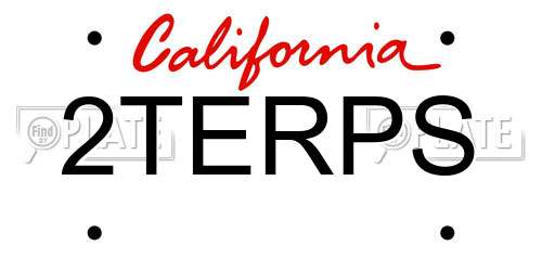 2TERPS California License Plate