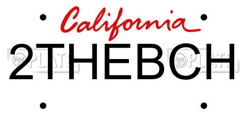 2THEBCH California License Plate