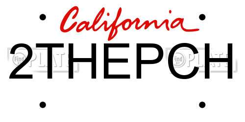2THEPCH California License Plate