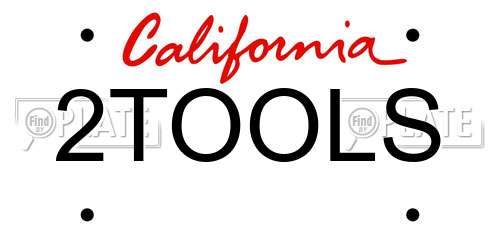 2TOOLS California License Plate
