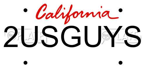 2USGUYS California License Plate
