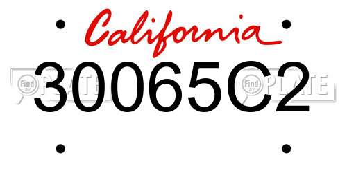 30065C2 California License Plate