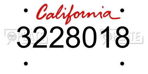 3228018 California License Plate