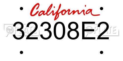 32308E2 California License Plate
