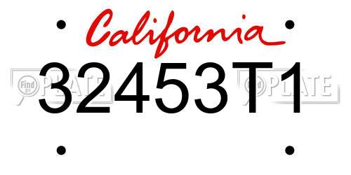 32453T1 California License Plate