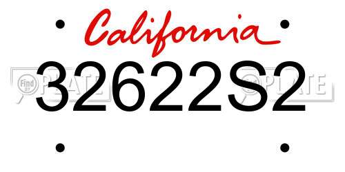 32622S2 California License Plate
