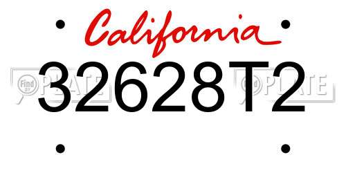 32628T2 California License Plate