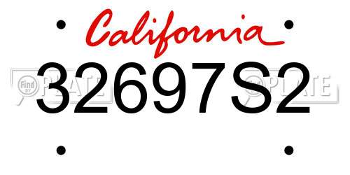 32697S2 California License Plate