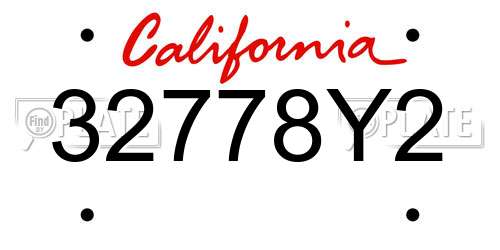 32778Y2 California License Plate