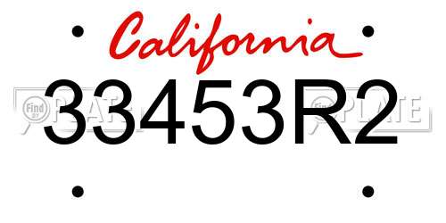 33453R2 California License Plate