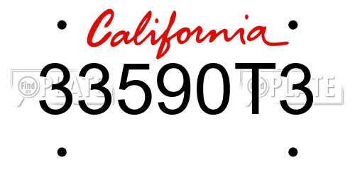 33590T3 California License Plate