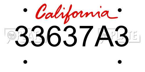 33637A3 California License Plate
