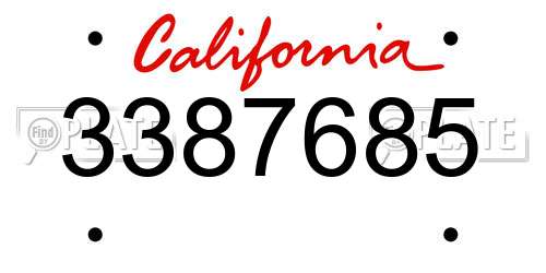 3387685 California License Plate