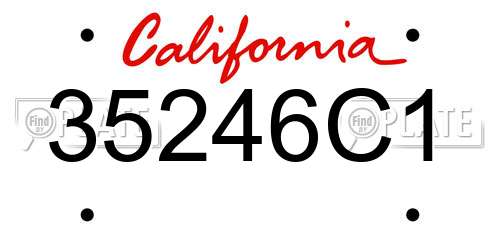 35246C1 California License Plate