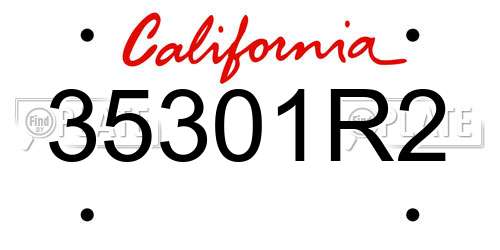 35301R2 California License Plate