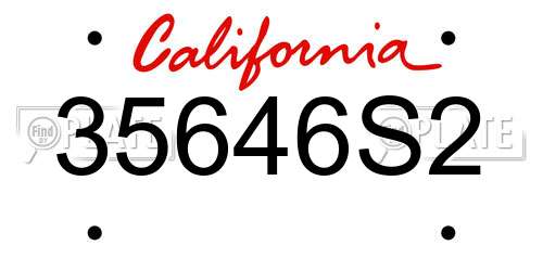 35646S2 California License Plate