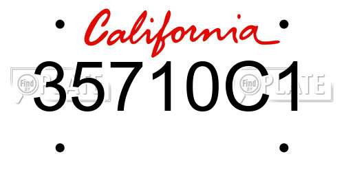 35710C1 California License Plate