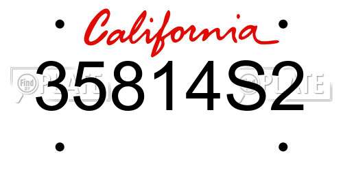 35814S2 California License Plate