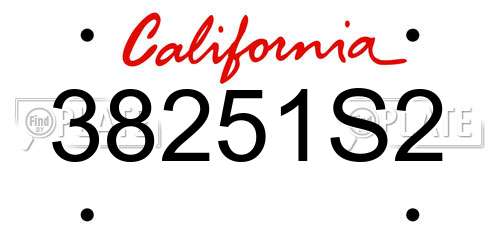 38251S2 California License Plate
