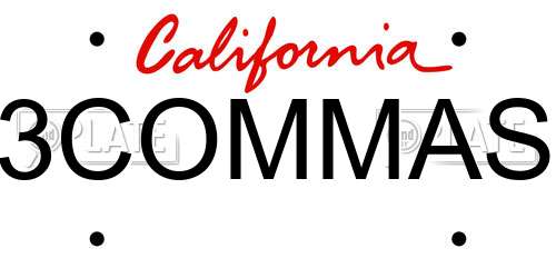 3COMMAS California License Plate