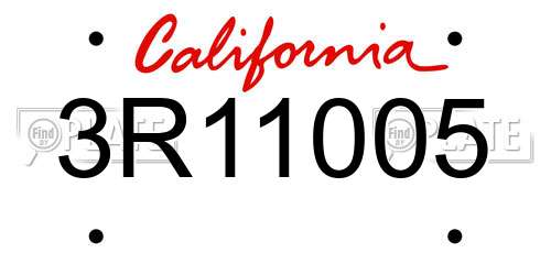 3R11005 California License Plate