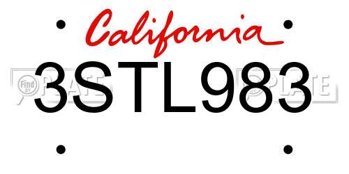 3STL983 California License Plate