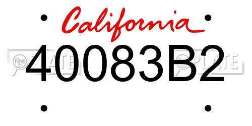 40083B2 California License Plate