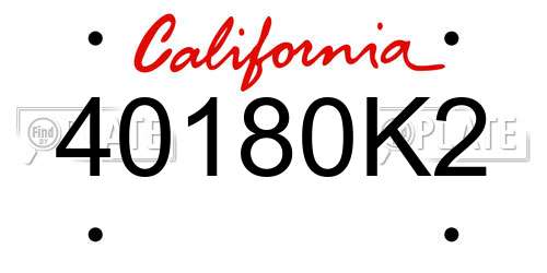40180K2 California License Plate