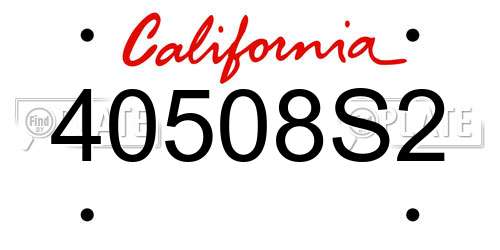 40508S2 California License Plate