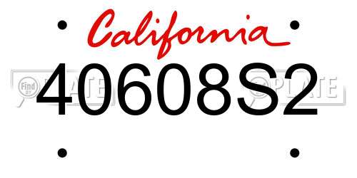 40608S2 California License Plate