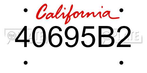 40695B2 California License Plate