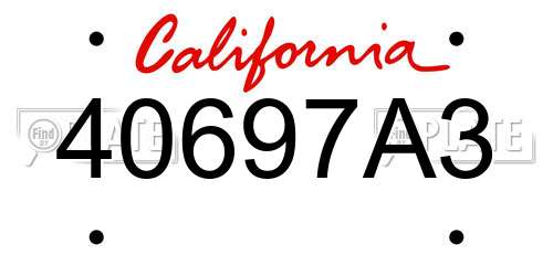 40697A3 California License Plate