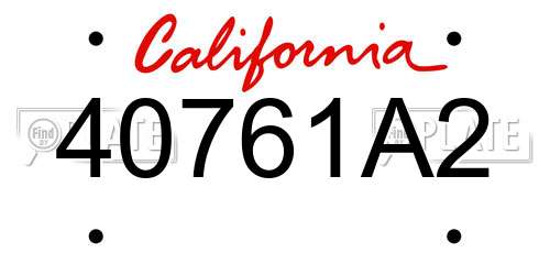 40761A2 California License Plate