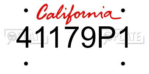 41179P1 California License Plate
