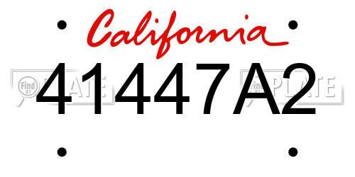 41447A2 California License Plate