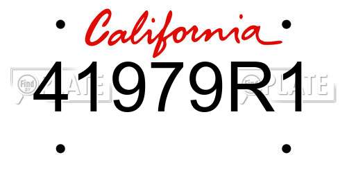 41979R1 California License Plate