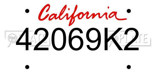 42069K2 California License Plate