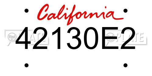 42130E2 California License Plate