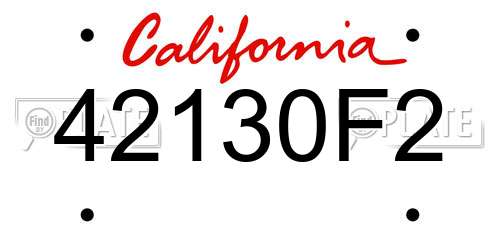 42130F2 California License Plate