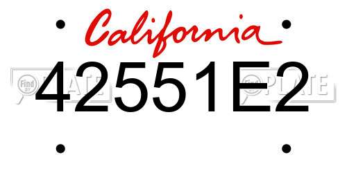 42551E2 California License Plate