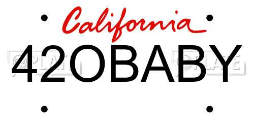 42OBABY California License Plate