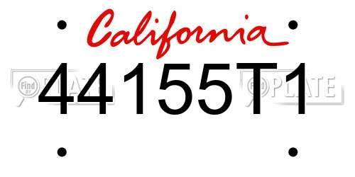 44155T1 California License Plate