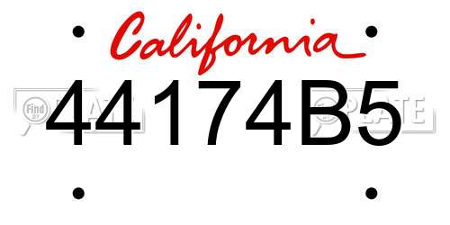 44174B5 California License Plate